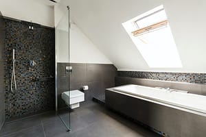 Bathroom in the attic in Bakewell