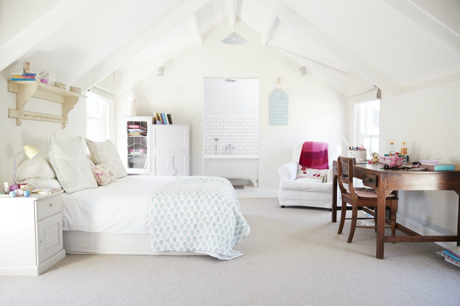Bedroom in an attic conversion in Lowgates