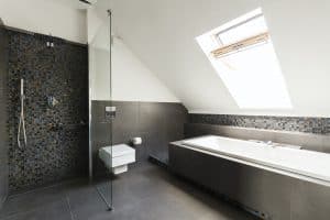 Bathroom in the loft in Heage