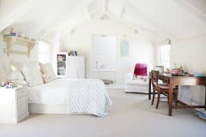 Bedroom in an attic conversion in Melbourne